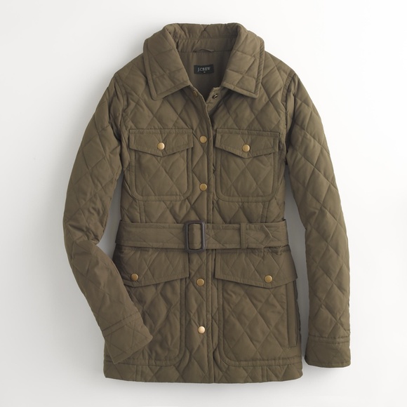 J. Crew Quilted Jacket Olive Medium - Picture 1 of 13